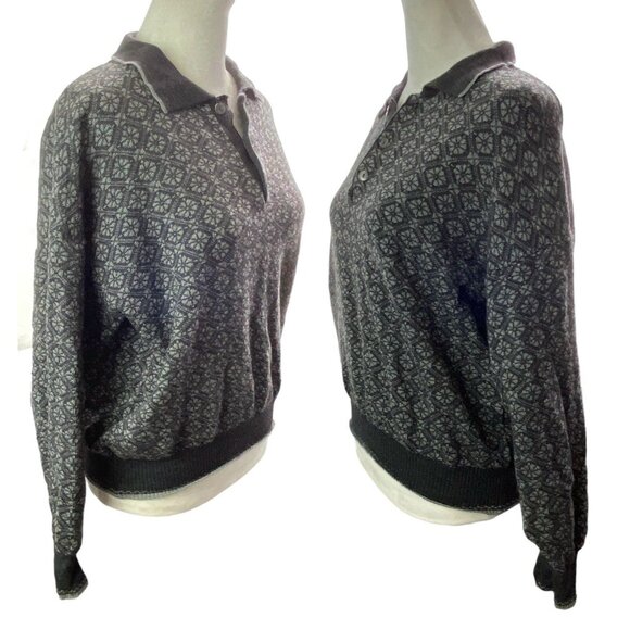 MAGLIFICIO Men Merino Wool Pullover Sweater Sz M Gray Long Sleeve Italy 46-19 - Picture 2 of 16